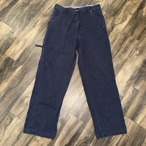Plugg Co Men's Navy Blue Cargo Pants 100% Cotton Size 31/32